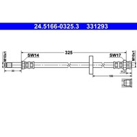 Bremsschlauch Ate 24.5166-0325.3 FüR Skoda Vw Favorit Felicia I Caddy Ii Pick-Up
