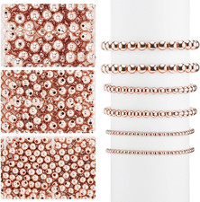 1200 Pieces Round Beads for Jewelry Making Spacer Smooth Ball Beaded Seamless Lo