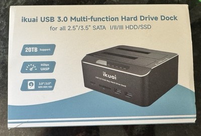 ikuai USB 3.0 Multi-function Hard Drive Dock for all 2.5''/3.5'' SATA HDD/SSD