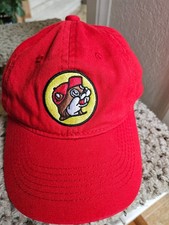 BUC EES LOGO BEAVER RED ADJUSTBLE BASEBALL CAP YOUTH SIZED CANVAS