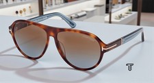 Tom Ford Quincy FT1080 53F Blonde Havana Gradient Brown 59 mm Men's Sunglasses