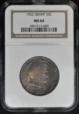 1922 Grant 50c Commemorative NGC MS64