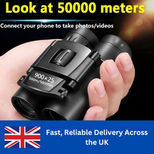 900x25 HD Zoom Portable Binoculars Long Range BAK4 for Hunting Camping