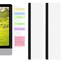 2 PCS Acrylic Computer Monitor Memo Board Sticky Note Holder Desk Office