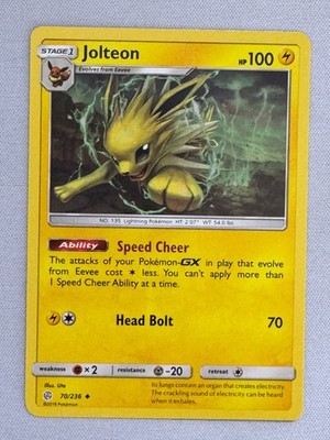 Jolteon 70/236 Uncommon Cosmic Eclipse Pokemon Near Mint