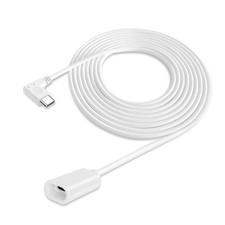 10FT Long Right Angle USB-C Extension Cable: 90 Type C Male to 10FT, White