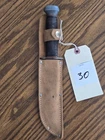 Vintage WWII/ WW2 PAL RH-36 US Military Combat Fighting Knife w/Leather Sheath