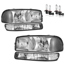 Headlights for 1999-2007 GMC Sierra, for 1999-2006 GMC Yukon Halogen Headlamp...