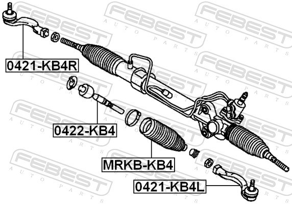 Fits FEBEST 0422-KB4 TIE ROD MITSUBISHI PAJERO/MONTERO SPORT KH0 2008 ⭐UK Stock⭐