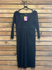 Vintage Y2K midi embroidered dress. boho/ evening. Size 10-12.