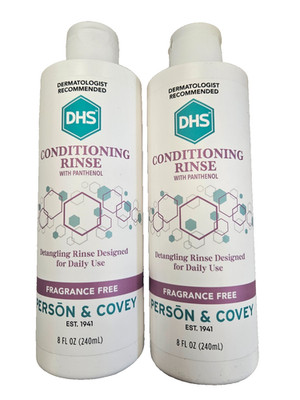 DHS CONDITIONING RINSE w/ Panthenol Fragrance-Free 8oz ( 2 pack ) 