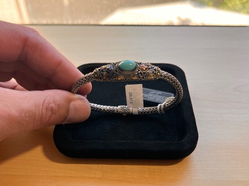 Samuel Behnam BJC 925 Sterling Silver & 18K Sleeping Beauty Turquoise Bracelet - Picture 5 of 18