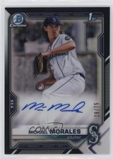 2021 Bowman Draft Chrome Pick Black Refractor /75 Michael Morales Auto 3hd