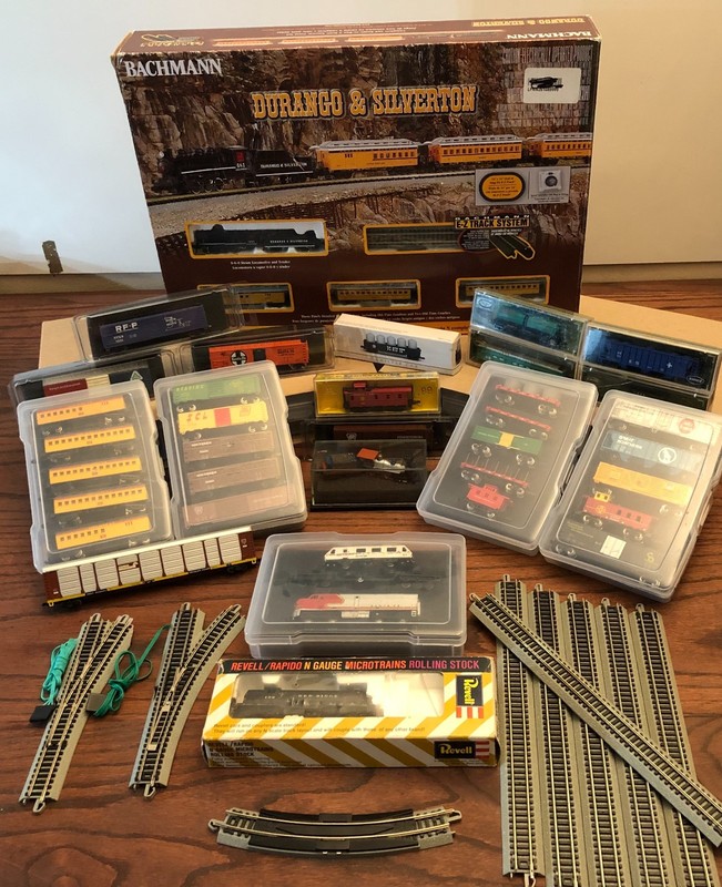 Bachmann N Durango & Silverton Starter Set Lot -5 Engines 34 Cars 25pcs EZ Track