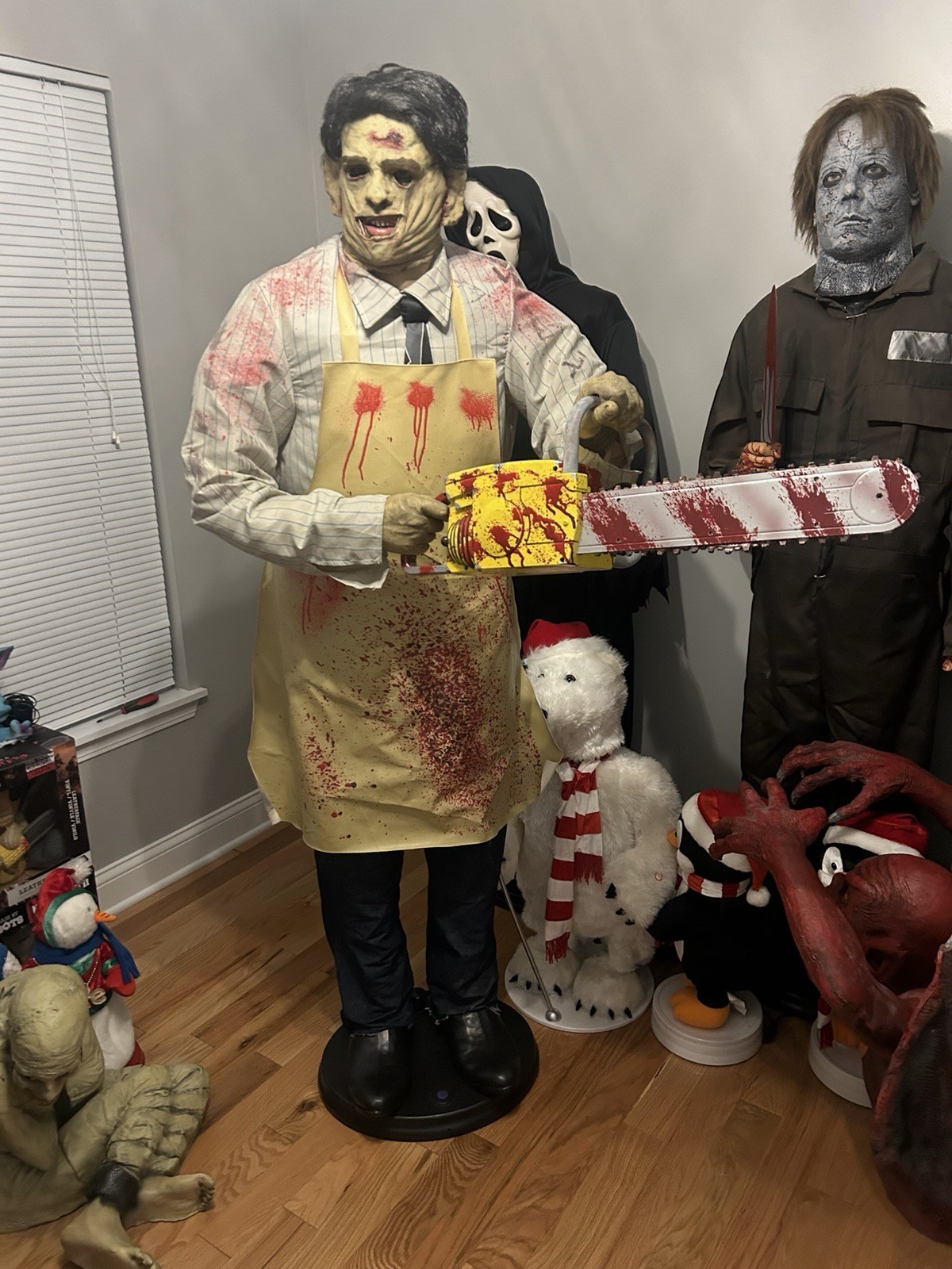 Spirit Halloween Gemmy Leather Face Animatronic Prop Tested Working