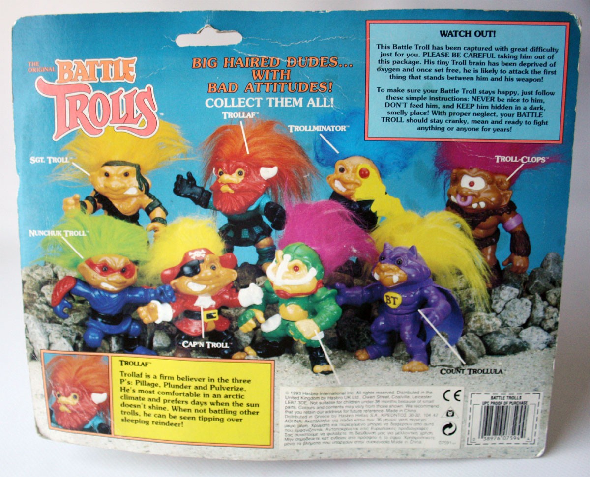 RARE VINTAGE 1993 ORIGINAL BATTLE TROLLS TROLLAF HASBRO NEW SEALED
