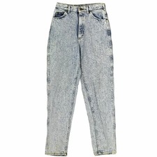 1980s Vintage Lee Acid Wash Denim Mom Jeans High Waist Made USA Union Label 8