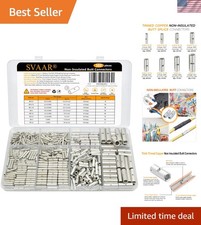 Marine-Grade 380PCS Tinned Copper Butt Connectors Kit for Versatile Applications