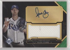 2016 Topps Triple Threads Unity Jumbo Relics Emerald /50 Alex Cobb Auto nd3