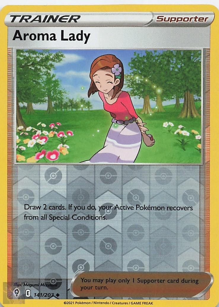 Aroma Lady 141/203 Evolving Skies Pokemon Reverse Holo Lightly Played