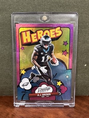 2024 Panini Prestige Heroes A.J. Brown #8 Xtra Points Pink /25