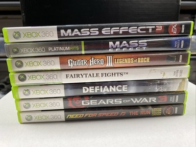 J4 Xbox 360 Games Lot (7) - Mass Effect, Guitar Hero,  Need For Speed, Gears