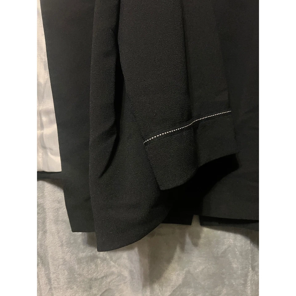 Tahari 22W Black Skirt Suit Set Jacket & Skirt Trim Detail Plus Size Career Wear - Image 3 of 4