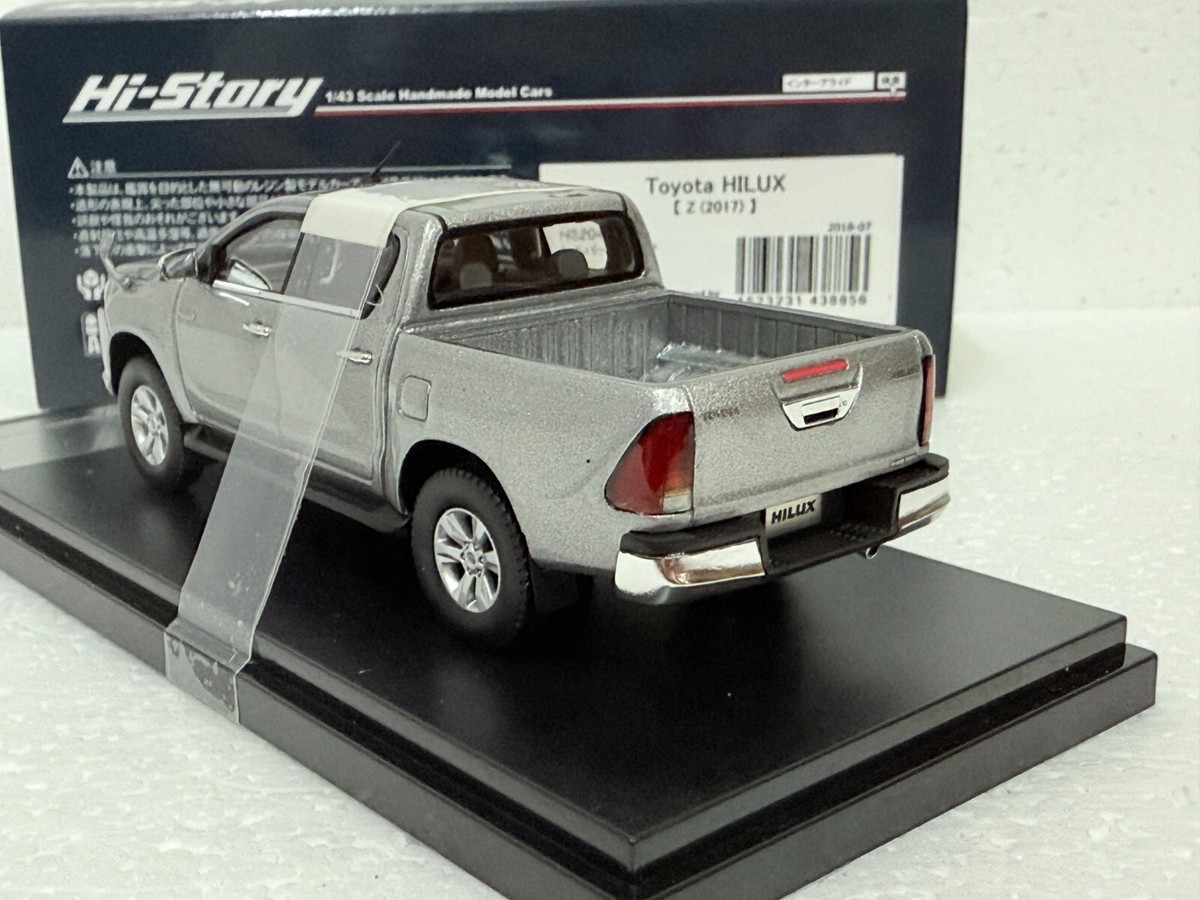 Hi-Story Hilux 2017モデル1/43スケール ブラック Hi Story HS204SL TOYOTA HILUX Z 2017 Silver JDM 1/43 scale model