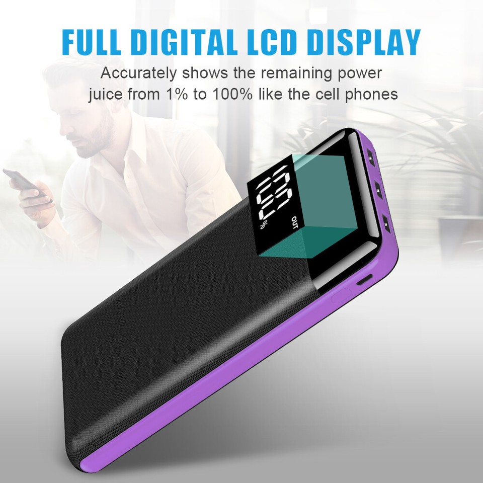 50000mAh Portable Power Bank Charging External Battery Charg
