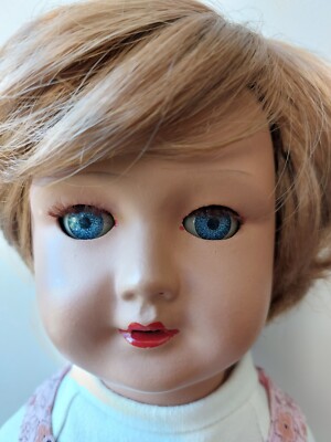 Poupée Ancienne DARES En Rhodoid - 67 Cm - Yeux Bleus - Cheveux Noirs - Années 60/70