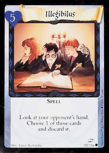 Harry Potter Juego de cartas coleccionables Illegibilus (promoción) - Juego base #92/116 - Imagen 2 de 2