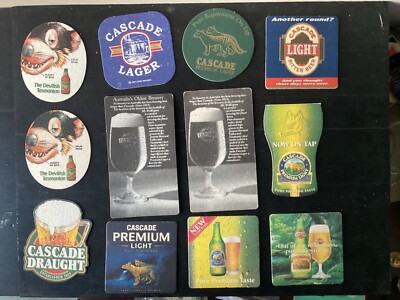 12 different Cascade Brewery ,Tasmania issue BEER  COASTERS C
