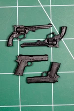 Custom Arsenal pack resin black cast 1:12 colt long revolver legends m1911 