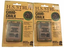 H S Strut Camo Chalk For Turkey Box Game Call Lot of 2 Packs Vintage 11054-X