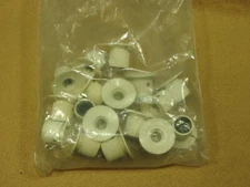 Control Knob, White, Black, Pointer, 1/4" Shaft - New, Lot of 2