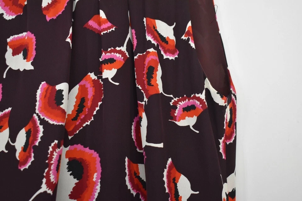 Camiseta sin mangas Milly para mujer multicolor floral con cuello atado sin mangas plisado frontal 4 Foto 4 de 4