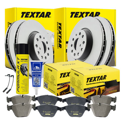 Textar Bremsensatz + Plastilube + Bremsenreiniger VW T6 MULTIVAN TRANSPORTER VOR
