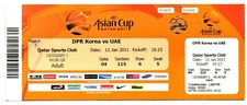 Ticket Asian Cup 2011 #07 North Korea - United Arab Emirates