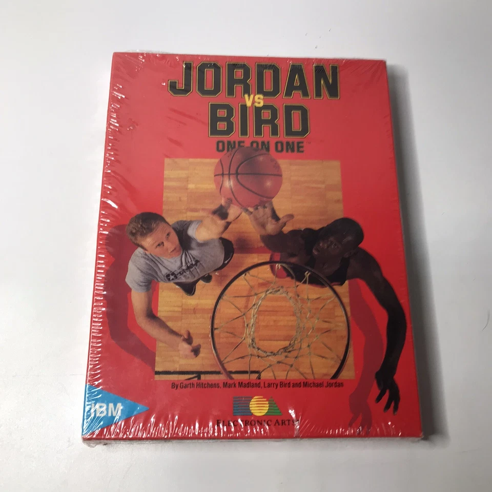 Jordan vs Bird One on One (EA 1988) IBM PC Video Game SEALED - Image 3 of 3