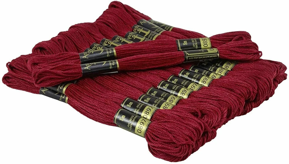 Anchor Embroidery Thread Stranded Cotton Threads Cross Stitch Hand Sewing Maroon - Image 2 of 4