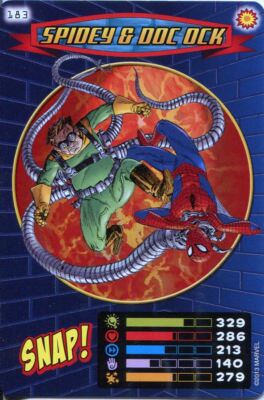 Spiderman Heroes And Villains Card #183 Spidey & Doc Ock