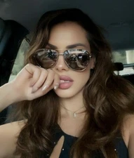 Sunglasses PILOT  GOLD ROSE OVERSIZED Mirror Reflective Shadz GAFAS STAR 100% UV