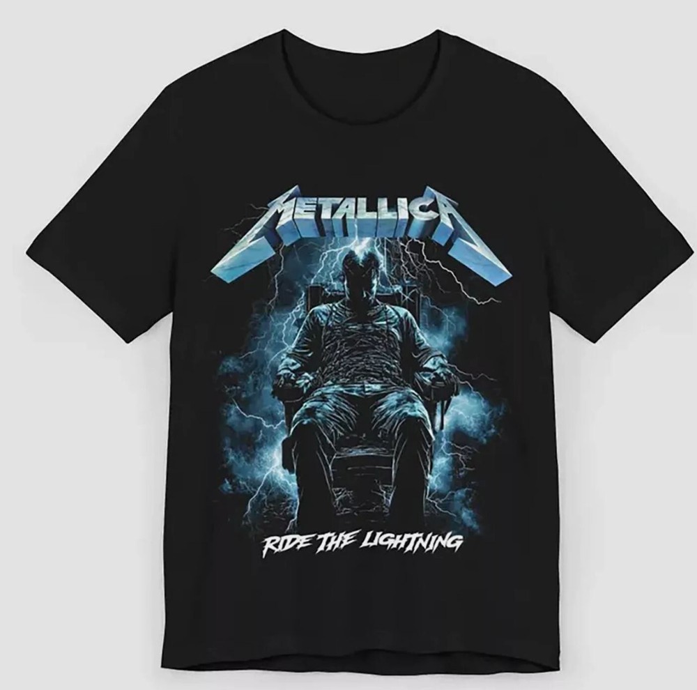 Metallica Ride The Lightning Rock Band T-Shirt Available in Sizes S to 5XL  