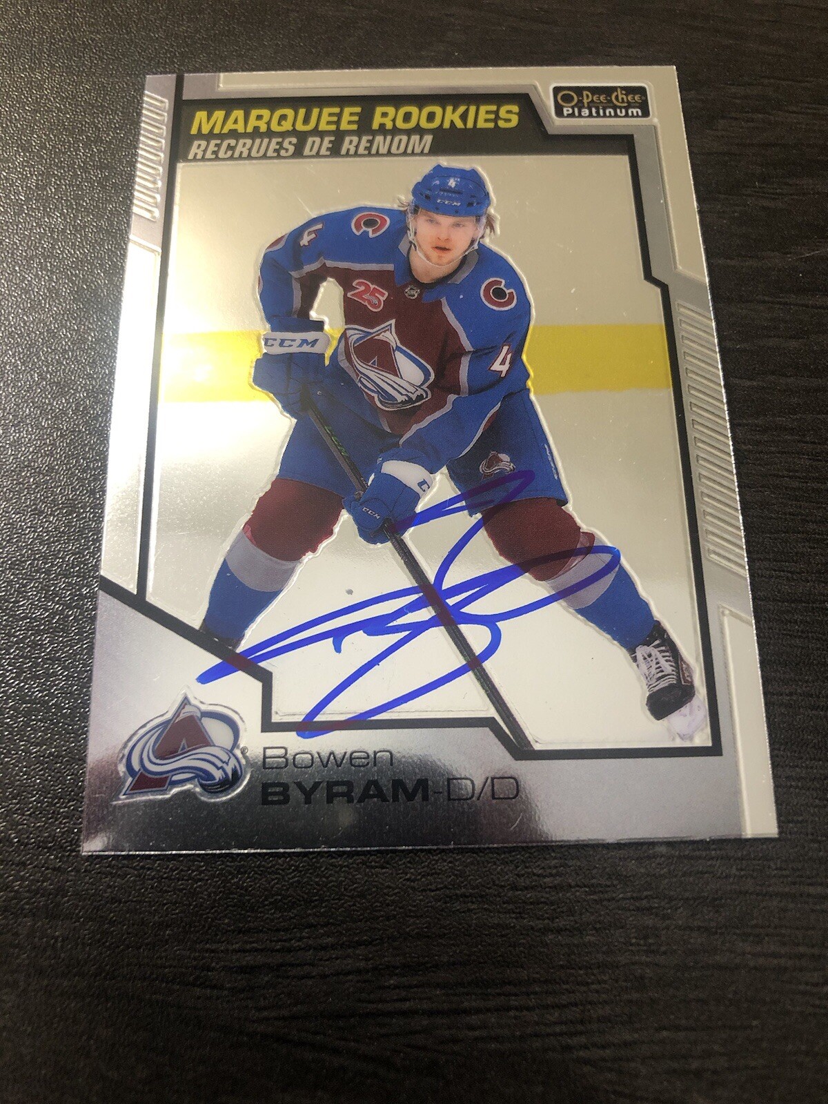 Signed 2020-21 Bowen Byram O-Pee-Chee OPC Platinum Marquee Rookie RC Auto