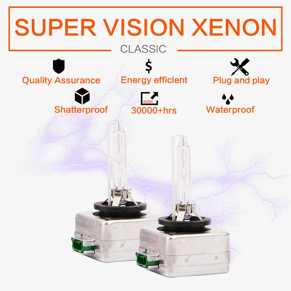 2PCS NEW OEM D3S 6000K 66340 66340HBI 42403 42302 HID XENON HEADLIGHT BULBS SET - Image 3 of 4