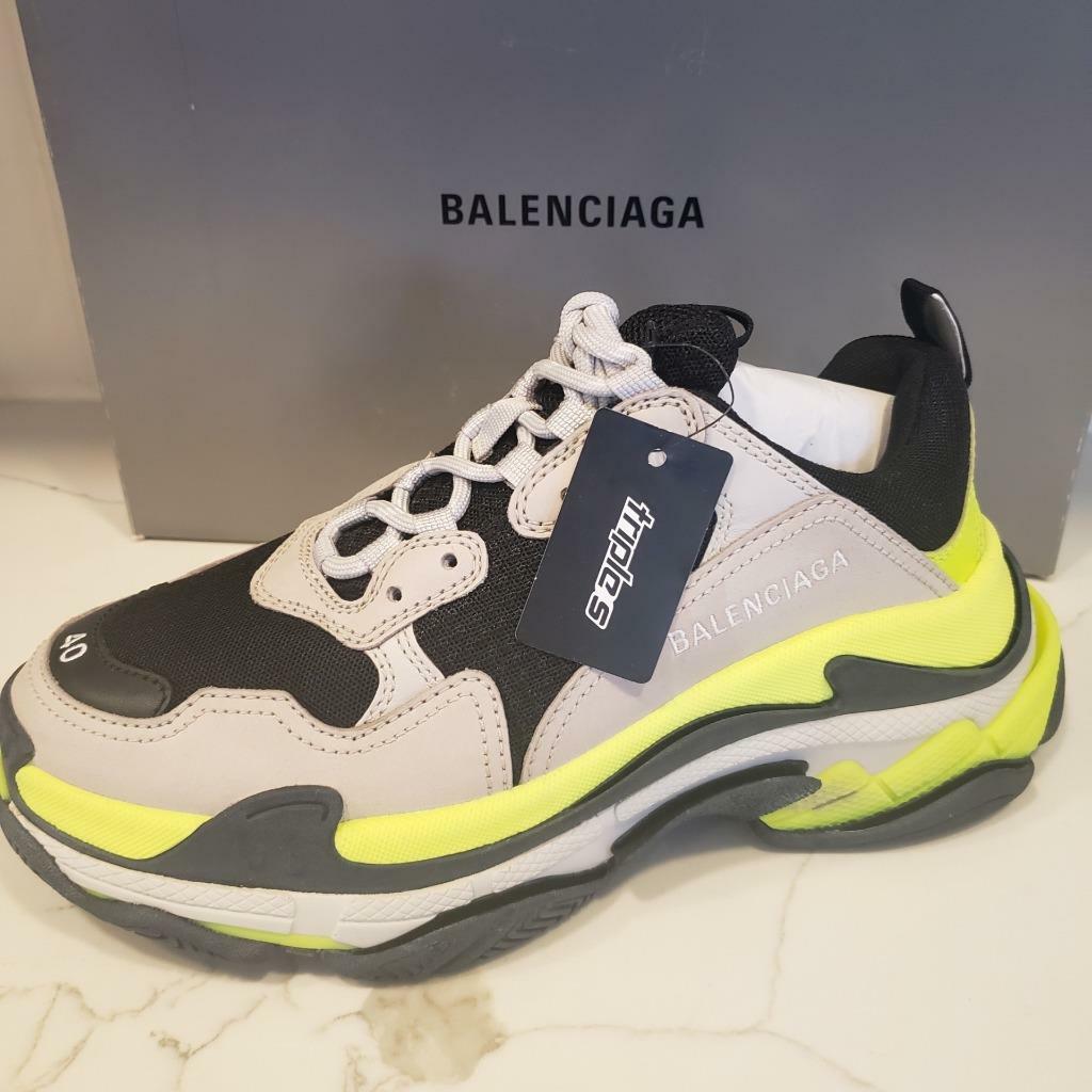 balenciaga triple s yellow black