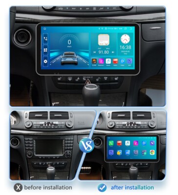 10.3'' Car Stereo Radio CarPlay DSP Android12 For Mercedes Benz W211 E CLS 4+64GB