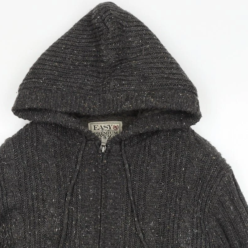 Ropa Easy Premium Para Hombre Gris Acrílico Cremallera Completa Sudadera Talla S Foto 4 de 4