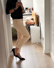 Sézane Gustavo Trousers Nude/Cream In Size 34 new without tags