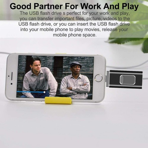 Black USB 3.0 Flash Drive Thumb Photo Memory Stick Fr iPhone iPad Android Tablet - Picture 6 of 8
